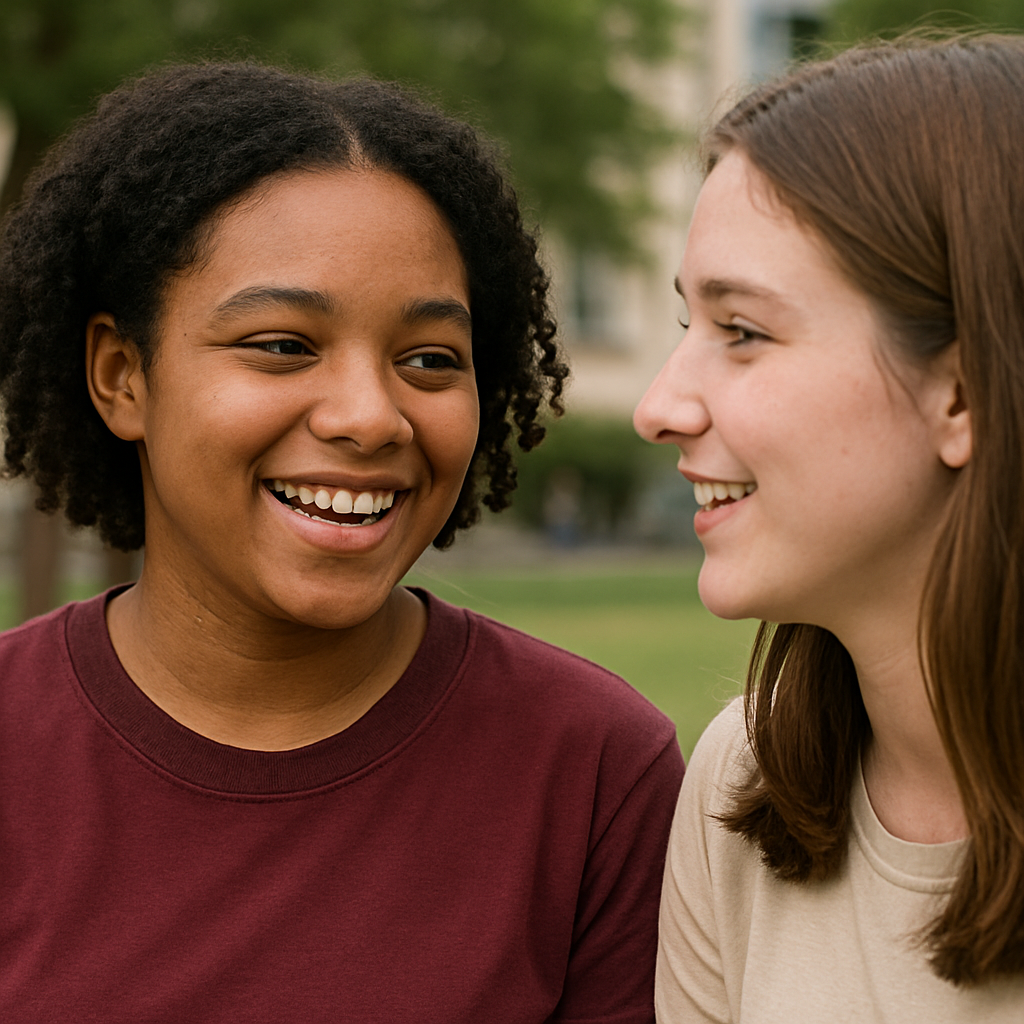 Friends talking